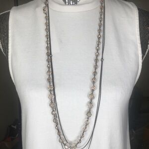 American Eagle multi strand beaded necklace 36”